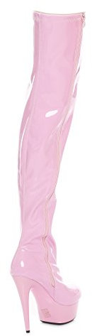 Lack Plateau Overknee High Heels Schwarz,Rot Pink oder weiß Gr 36-43 NEU (39, Pink)