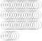BlueCosto - Cable de alambre para llavero - Paquete de 50, 17 cm - Llavero de acero inoxidable de 2 mm de grosor - Bucles de alambre para colgar etiquetas de equipaje y llaves