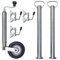 vidaXL 6tlg. Set Anhänger Stützrad Stützen Halter Klemmschelle Rohrstützen Ø48mm