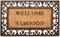 Esschert Design Klassische Fußmatte mit viktorianischem Rand, 'Welcome/Goodbye' - rechteckige Matte für drinnen und draußen, 75 x 45 cm