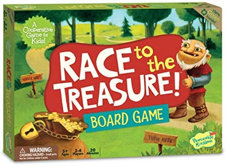 Peaceable Kingdom Race to the Treasure! Award Winning Beat the Ogre Cooperative Game for Kids