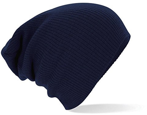 Beechfield Slouch Beanie, French Navy, One Size one size,French Navy
