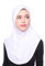 GladThink Frauen-Eis-Silk Muslim Hijab Kopftuch Weiß
