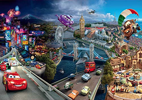 AG Design FTD 0287 Cars 2 Disney, Papier Fototapete - 360x254 cm - 4 teile, Papier, multicolor, 0,1 x 360 x 254 cm, Bunt
