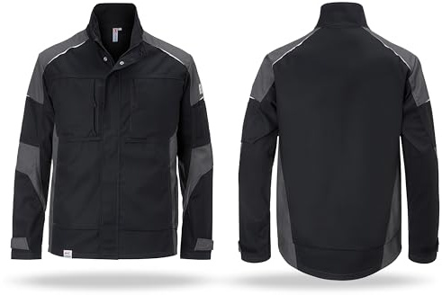 KÜBLER WEATHER Softshelljacke schwarz, Größe S, Unisex-Arbeitsjacke aus Mischgewebe, wind- und wasserabweisende Softshelljacke von KÜBLER Workwear