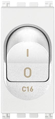 Vimar Serie Arke – Interruttore opaco 1 polo + N C16 120 – 230 V Bianco
