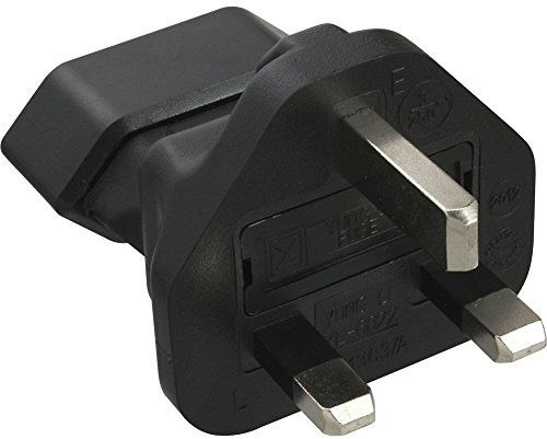 InLine Reiseadapter, England UK Stecker auf Euro-Steckdose, Schwarz, 3 Ampere