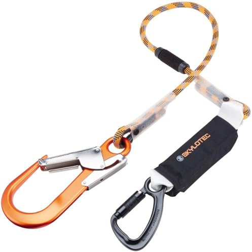 Absturzsicherung Verbindungsmittel,BFDSK12,EN 354/355,Kernmantelseil,Durchm. 12 mm,Karab., L.1,5 m