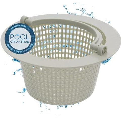 Duraol Panier de Skimmer Gris I Panier de Skimmer de Piscine de 12 cm de Diamètre I Crépine de Piscine de 8 cm de Haut I Tamis pour Écumoire I Crépine de Haute Qualité I Filtre Les Saletés