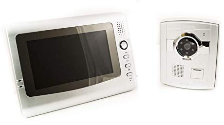 GrecoShop Silver Videocitofono a Colori con Monitor LCD da 7