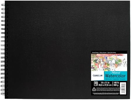 Canson Montval Watercolor Paper Art Book, White, 14x11 in