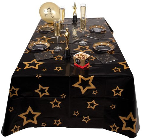 PARTY DISCOUNT Tischdecke VIP mit Sternen, 130 x 180 cm