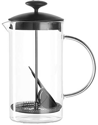 Leonardo Caffè per me French Press Kaffeebereiter, manuelle Kaffeemaschine aus hitzebeständigem Glas, Höhe 21 cm, 1,2 l, 025507
