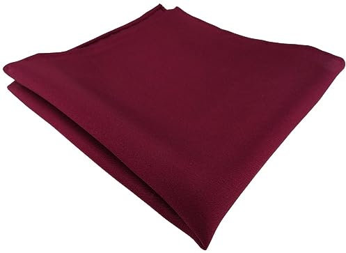 TigerTie Designer Einstecktuch handrolliert in bordeaux einfarbig Uni