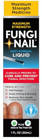 Fungi-Nail Anti-Fungal Liquid Solution, Kills Toe Fungus and Tolnaftate & Clincially Proven to Cure and Prevent Fungal Infections, 1 Oz (Pack of 1)