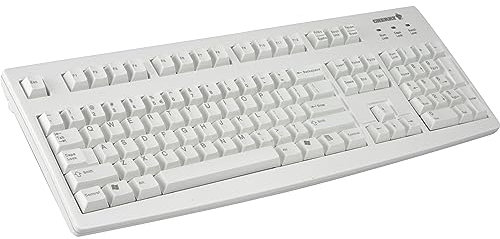 CHERRY G83-6104LUNEU-0 Tastatur kabelgebunden USB; Layout US-Englisch mit EURO Symbol QWERTY, hellgrau