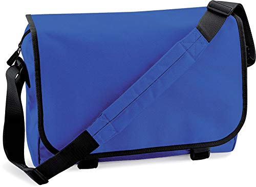 Original Bag Base Messenger Bag / Kuriertasche / Umhängetasche mit Schultergurt und Reissverschlusstaschen in 11 Farben Royalblau - Schwarz