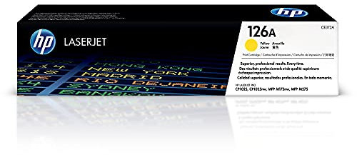 HP 126A (CE312A) Gelb Original Toner für HP Color Laserjet Pro CP1025, M175, TopShot Laserjet Pro M275