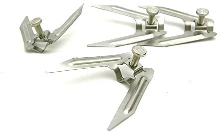 FORCHETTA FERMACARNE INOX CON VITE X SPIEDO DI GIRARROSTO.
