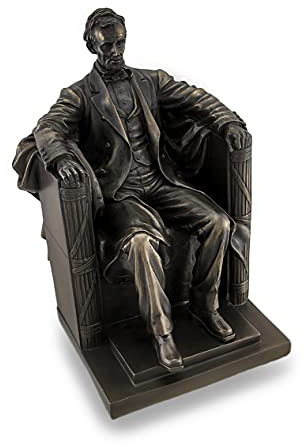 Veronese Design Things2Die4 Seated Abraham Lincoln Bronzed Historical Sculptural Statue