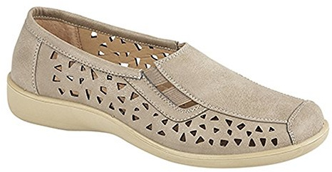 Boulevard Womens/Ladies Side Gusset Summer Casual Shoes (4 UK) (Stone)