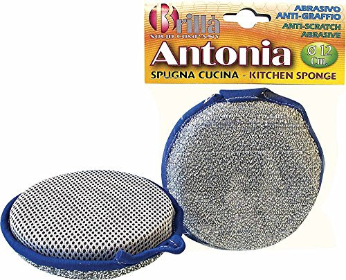 Briancasa Spugna abrasiva AntiGraffio per Cucina Antonia Ø12cm, Multicolore, 12 cm