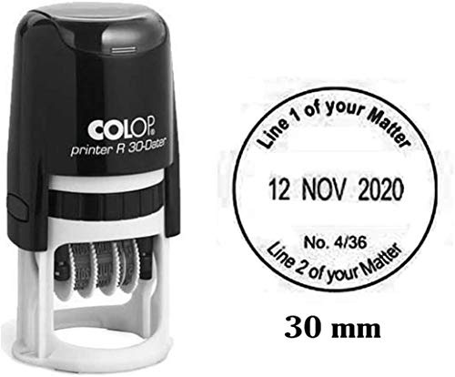 Selbstfarb Colop R30 Runden Kundenspezifische Stempel Mit Datum Personifiziert Buro Stempel - Dater Stamp - Schwarze Tinte