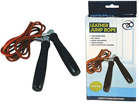 Fitness-Mad Leather Jump Rope Brown