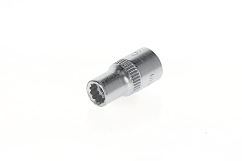GEDORE Douille, Entraînement 1/4 6,3 mm, 12 pans, Diamètre 6 mm, Outil, 20 6, Acier chromé
