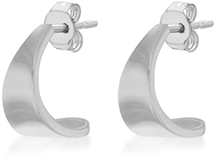 Tuscany Silver Orecchini a mezzaluna affusolata da donna in argento sterling