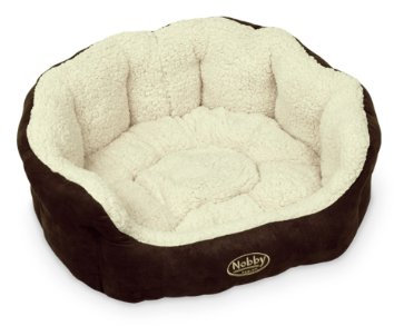 Nobby Komfortbett TAIKA braun / wollweiß L x B x H: 55 x 50 x 21 cm