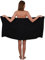 Betz Strandtuch Duschtuch Größe 70x140 cm Duschhandtuch Badetuch Strandtücher Handtuch Premium 100% Baumwolle Farbe schwarz