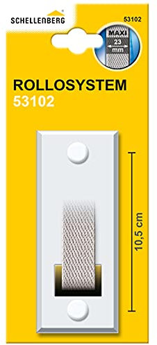 Schellenberg 53102 Couvercle pour enrouleur de sangle volet roulant à encastrer, espacement des trous de 105 mm, Système Maxi, blanc
