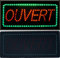 Enseigne lumineuse à LED Ouvert rouge/vert 48x24x2.5cm