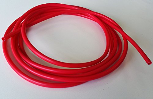 PVC Insulating Tube, Flexible Cable Protection, Diameter 4 mm, Red Color, Temperature 105 °C, Electrical Insulation 4000V, 10 Meters