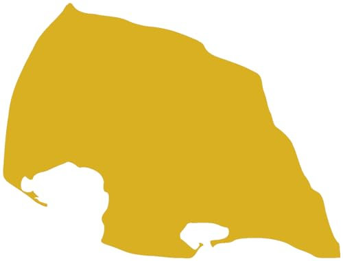 Samunshi® Fehmarn Aufkleber Insel 10 x 7,5cm goldmetalleffekt