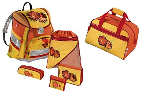 Step by Step - Schulranzen Set inkl. Sporttasche - Sunny Flowers LED