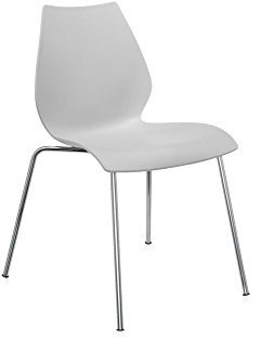Kartell Maui Essstühle, Plastik, grau, 52 x 85 x 55 cm