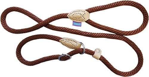 Dog and Co Rope Slip Dog Lead, 150 x 1.4 cm/ 60-inch x 5/8-inch, Brown