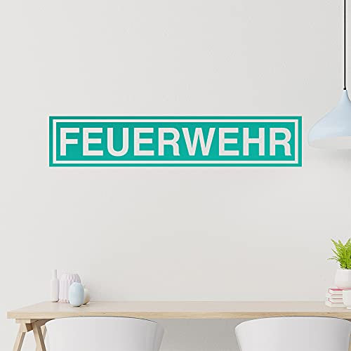 Feuerwehr Wandtattoo in 6 Größen - Wandaufkleber Wall Sticker - Dekoration, Küche, Wohnzimmer, Schlafzimmer, Badezimmer