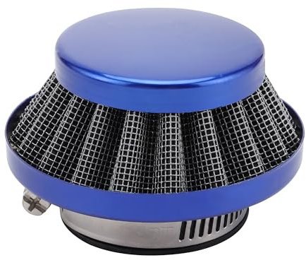 GOOFIT Filtro Aria a Cono Moto 35mm Aluminio Verticale Universale Pit Bike sostituzione per 47cc 49cc 50cc 70cc 90cc 110cc 125cc Motocross Ciclomotoreee Pocket Bike Scooter Quad Blu