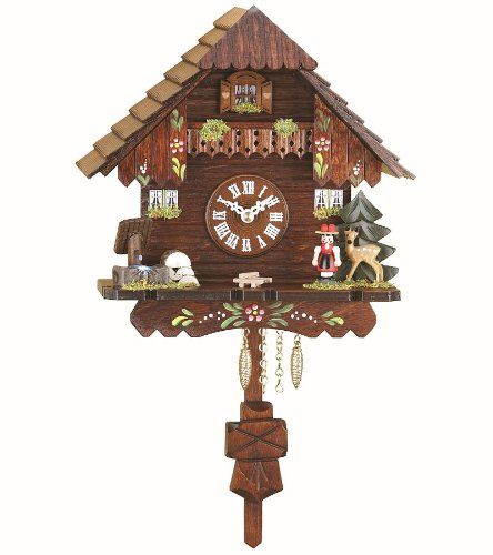 Trenkle Kuckulino Schwarzwalduhr Schwarzwaldhaus mit Quarzwerk und Kuckuckruf TU 2037 PQ