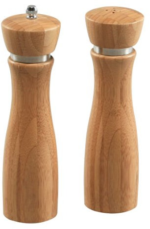 Kesper 13640 Pfeffermühle und Salzstreuer Set, Bambus 21.5 cm Höhe