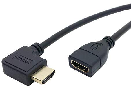 chenyang Cavo di estensione HDMI,HDMI 1.4 maschio a femmina 90 gradi cavo di estensione angolare sinistro 0.5m