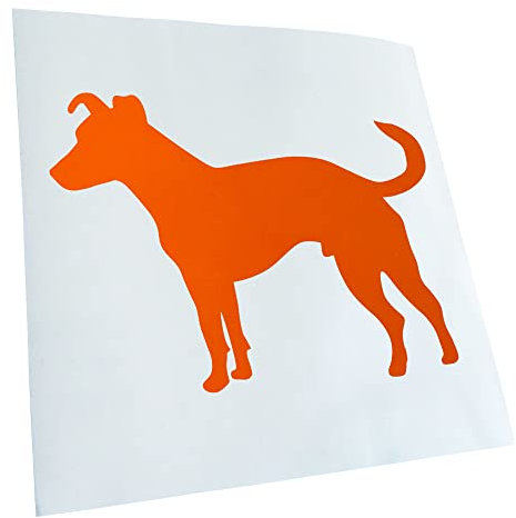 Kiwistar - Autoaufkleber - Orange - 14x10cm Jack Russell Hund Terrier - Heckscheibe Auto Aufkleber wetterfest für Kfz LKW Mofa Truck - Sticker außen selbstklebend Tuning Zubehör für Fenster Fahrzeug