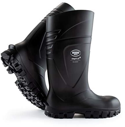 Steplite X S5 Robuste Sicherheitsstiefel für Herren und Damen, rutschfest, Weite Passform, Arbeitsstiefel für die Bauwirtschaft, Chemikalienbeständig, bis -30 Grad, schwarz, EU 42