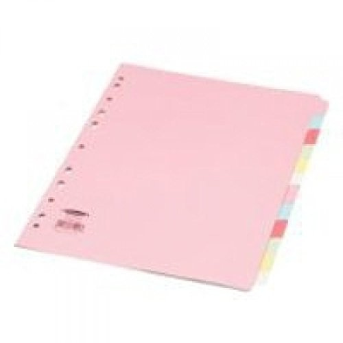 Concord Subject Dividers 230 Micron 12-Part A4 Assorted Ref 71499/J14