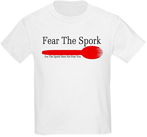 CafePress - Fear The Spork - Youth Kids Cotton T-Shirt White