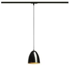 SLV PARA CONE 14 | 1 Phasen System Leuchte, Schienenstrahler, Strahler, LED-Spot, Decken-Leuchte, Schienensystem, Innen-Beleuchtung | GU10, max. 35W, inkl. 1Phasen-Adapter, schwarz/gold