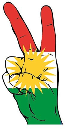 U24 Aufkleber Peace Finger Kurdistan Autoaufkleber Sticker